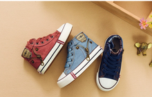 Load image into Gallery viewer, Boys Girls Sport Shoes Breathable Denim Sneakers Canvas Boots
