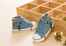 Load image into Gallery viewer, Boys Girls Sport Shoes Breathable Denim Sneakers Canvas Boots
