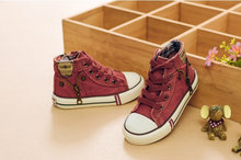 Load image into Gallery viewer, Boys Girls Sport Shoes Breathable Denim Sneakers Canvas Boots
