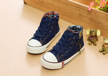 Load image into Gallery viewer, Boys Girls Sport Shoes Breathable Denim Sneakers Canvas Boots

