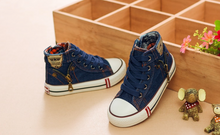 Load image into Gallery viewer, Boys Girls Sport Shoes Breathable Denim Sneakers Canvas Boots
