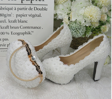 Load image into Gallery viewer, Limited Edition - Luxury Lace Shoe Set - Many colours &amp; Sizes (Shoe + Clutch)
