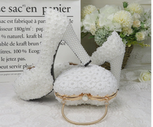 Load image into Gallery viewer, Limited Edition - Luxury Lace Shoe Set - Many colours &amp; Sizes (Shoe + Clutch)
