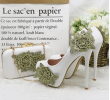 Load image into Gallery viewer, Limited Edition - Luxury Lace Shoe Set - Many colours &amp; Sizes (Shoe + Clutch)
