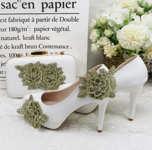 Load image into Gallery viewer, Limited Edition - Luxury Lace Shoe Set - Many colours &amp; Sizes (Shoe + Clutch)
