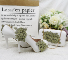 Load image into Gallery viewer, Limited Edition - Luxury Lace Shoe Set - Many colours &amp; Sizes (Shoe + Clutch)
