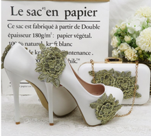Load image into Gallery viewer, Limited Edition - Luxury Lace Shoe Set - Many colours &amp; Sizes (Shoe + Clutch)
