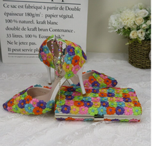 Load image into Gallery viewer, Limited Edition - Luxury Lace Shoe Set - Many colours &amp; Sizes (Shoe + Clutch)

