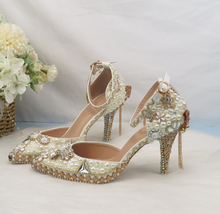Load image into Gallery viewer, Limited Edition - Luxury Lace Shoe Set - Many colours &amp; Sizes (Shoe + Clutch) Wedding
