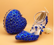 Load image into Gallery viewer, Limited Edition - Luxury Lace Shoe Set - Many colours &amp; Sizes (Shoe + Clutch) Wedding
