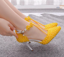Load image into Gallery viewer, Limited Edition - Luxury Lace Shoe Set - Many colours &amp; Sizes (Shoe + Clutch) Wedding
