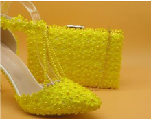 Load image into Gallery viewer, Limited Edition - Luxury Lace Shoe Set - Many colours &amp; Sizes (Shoe + Clutch) Wedding
