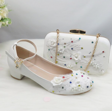 Load image into Gallery viewer, Limited Edition - Luxury Lace Shoe Set - Many Colours &amp; Sizes (Shoe + Clutch) Wedding
