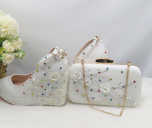Load image into Gallery viewer, Limited Edition - Luxury Lace Shoe Set - Many Colours &amp; Sizes (Shoe + Clutch) Wedding

