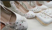 Load image into Gallery viewer, Limited Edition - Luxury Lace Shoe Set - Many Colours &amp; Sizes (Shoe + Clutch) Wedding
