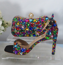 Load image into Gallery viewer, Limited Edition - Luxury Lace Shoe Set - Many colours &amp; Sizes (Shoe + Clutch) Wedding
