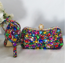 Load image into Gallery viewer, Limited Edition - Luxury Lace Shoe Set - Many colours &amp; Sizes (Shoe + Clutch) Wedding

