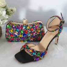 Load image into Gallery viewer, Limited Edition - Luxury Lace Shoe Set - Many colours &amp; Sizes (Shoe + Clutch) Wedding
