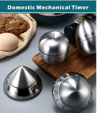 Load image into Gallery viewer, Chef Cooking Timer Kitchen Stainless Steel Eggs 60 Minutes Mechanical Alarm Clock Time Clock Time Management
