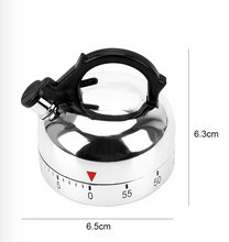 Load image into Gallery viewer, 60 Minutes Kitchen Timer Stainless Steel Timer Clock Kitchen Gadget Manual Mechanical Clockwork Cooking Alarm Reminder
