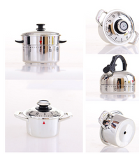 Load image into Gallery viewer, 60 Minutes Kitchen Timer Stainless Steel Timer Clock Kitchen Gadget Manual Mechanical Clockwork Cooking Alarm Reminder
