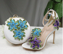 Load image into Gallery viewer, Limited Edition - Luxury Lace Shoe Set - Many colours &amp; Sizes (Shoe + Clutch)
