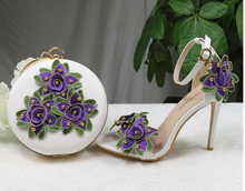Load image into Gallery viewer, Limited Edition - Luxury Lace Shoe Set - Many colours &amp; Sizes (Shoe + Clutch)
