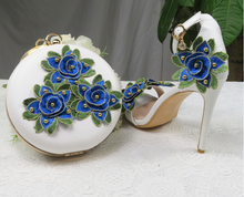 Load image into Gallery viewer, Limited Edition - Luxury Lace Shoe Set - Many colours &amp; Sizes (Shoe + Clutch)
