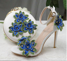 Load image into Gallery viewer, Limited Edition - Luxury Lace Shoe Set - Many colours &amp; Sizes (Shoe + Clutch)
