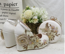 Load image into Gallery viewer, Limited Edition - Luxury Lace Shoe Set - Many Colours &amp; Sizes (Shoe + Clutch)
