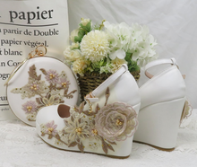 Load image into Gallery viewer, Limited Edition - Luxury Lace Shoe Set - Many Colours &amp; Sizes (Shoe + Clutch)
