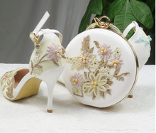 Load image into Gallery viewer, Limited Edition - Luxury Lace Shoe Set - Many Colours &amp; Sizes (Shoe + Clutch)
