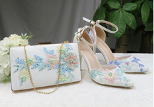 Load image into Gallery viewer, Limited Edition - Luxury Lace Shoe Set - Many Colours &amp; Sizes (Shoe + Clutch)
