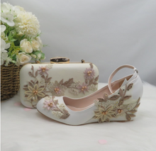 Load image into Gallery viewer, Limited Edition - Luxury Lace Shoe Set - Many Colours &amp; Sizes (Shoe + Clutch)
