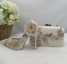 Load image into Gallery viewer, Limited Edition - Luxury Lace Shoe Set - Many Colours &amp; Sizes (Shoe + Clutch)
