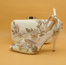 Load image into Gallery viewer, Limited Edition - Luxury Lace Shoe Set - Many Colours &amp; Sizes (Shoe + Clutch)
