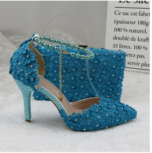 Load image into Gallery viewer, Limited Edition - Luxury Lace Shoe Set - Many colours &amp; Sizes (Shoe + Clutch)
