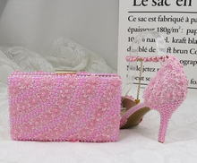 Load image into Gallery viewer, Limited Edition - Luxury Lace Shoe Set - Many colours &amp; Sizes (Shoe + Clutch)
