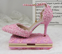 Load image into Gallery viewer, Limited Edition - Luxury Lace Shoe Set - Many colours &amp; Sizes (Shoe + Clutch)
