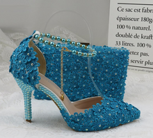 Load image into Gallery viewer, Limited Edition - Luxury Lace Shoe Set - Many colours &amp; Sizes (Shoe + Clutch)
