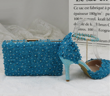 Load image into Gallery viewer, Limited Edition - Luxury Lace Shoe Set - Many colours &amp; Sizes (Shoe + Clutch)
