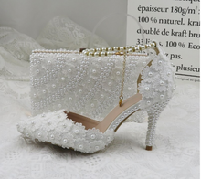 Load image into Gallery viewer, Limited Edition - Luxury Lace Shoe Set - Many colours &amp; Sizes (Shoe + Clutch)
