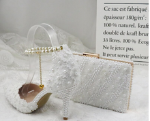 Load image into Gallery viewer, Limited Edition - Luxury Lace Shoe Set - Many colours &amp; Sizes (Shoe + Clutch)
