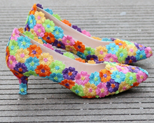 Load image into Gallery viewer, Limited Edition - Luxury Lace Shoe Set - Many Styles/Colours &amp; Sizes (Shoe + Clutch) Wedding
