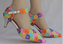 Load image into Gallery viewer, Limited Edition - Luxury Lace Shoe Set - Many Styles/Colours &amp; Sizes (Shoe + Clutch) Wedding
