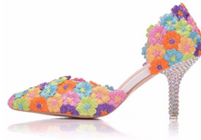 Load image into Gallery viewer, Limited Edition - Luxury Lace Shoe Set - Many Styles/Colours &amp; Sizes (Shoe + Clutch) Wedding

