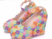 Load image into Gallery viewer, Limited Edition - Luxury Lace Shoe Set - Many Styles/Colours &amp; Sizes (Shoe + Clutch) Wedding

