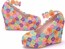 Load image into Gallery viewer, Limited Edition - Luxury Lace Shoe Set - Many Styles/Colours &amp; Sizes (Shoe + Clutch) Wedding
