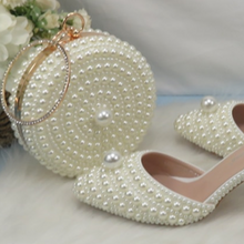 Load image into Gallery viewer, Limited Edition - Luxury Lace Shoe Set - Many Styles/Colours &amp; Sizes (Shoe + Clutch) Wedding
