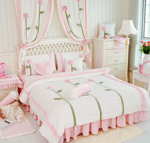 Load image into Gallery viewer, &quot;Arna&#39;s Collection&quot; - Luxury Girls Bedding Sets - 6/7 Piece Many Colours - Includes Decorative Pillows
